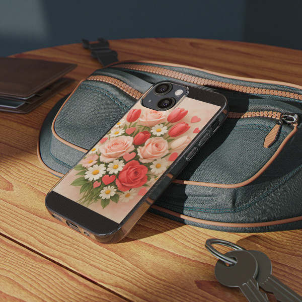 Love in Bloom - Clear Silicone Phone Cases