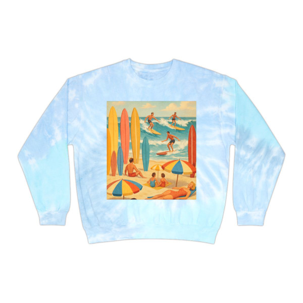 Retro Beach Party - Unisex Tie-Dye Sweatshirt
