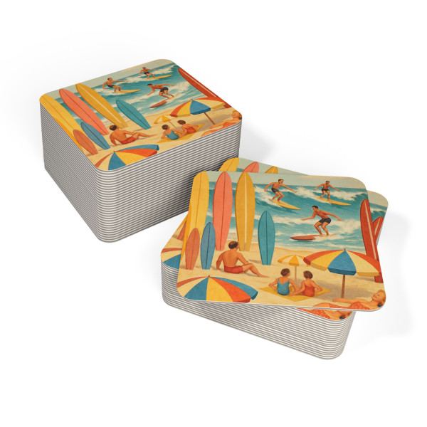 Retro Beach Party - Coasters (50, 100 pcs)