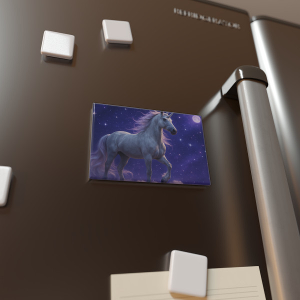 Celestial Unicorn Dreams - Button Magnet, Rectangle (1 & 10 pcs)