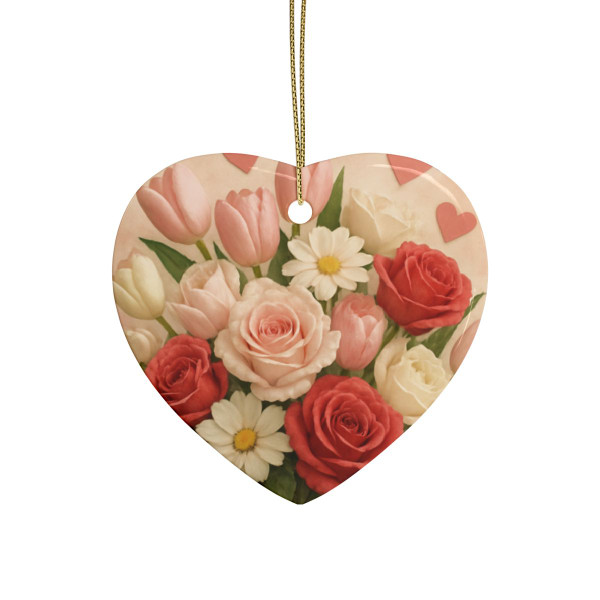 Love in Bloom - Ceramic Ornaments (1pcs, 5pcs, 10pcs, 20pcs)