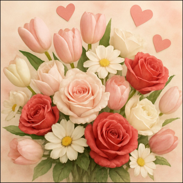 Love in Bloom - Custom Cut Acrylic Ornament