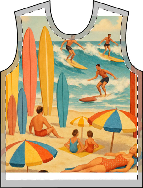 Retro Beach Party - Women's T-Shirt (AOP)