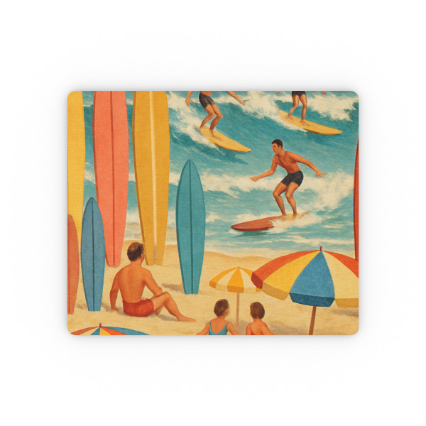 Retro Beach Party - Rectangular Mouse Pad