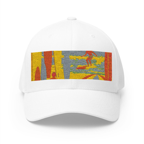 Retro Beach Party - Closed-Back Structured Cap (Embroidery)