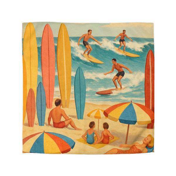 Retro Beach Party - Microfiber Duvet Cover