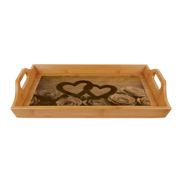 Eternal Love Blossoms - Bamboo Serving Tray (Engraving)