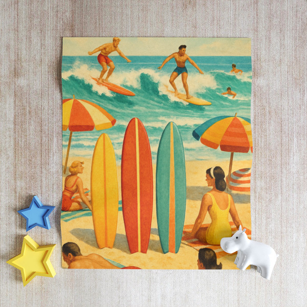 Retro Beach Party - Throw Blanket