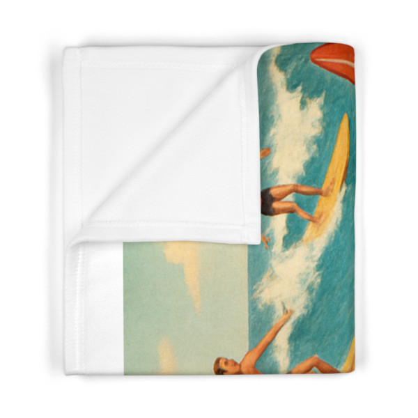 Retro Beach Party - Soft Fleece Baby Blanket