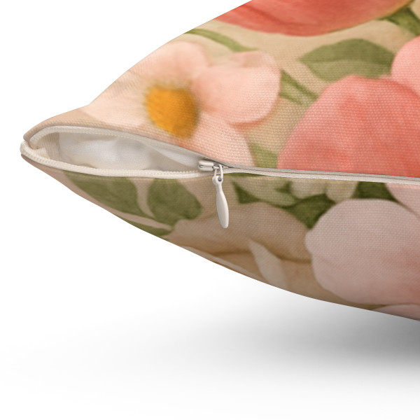 Love in Bloom - Spun Polyester Square Pillow