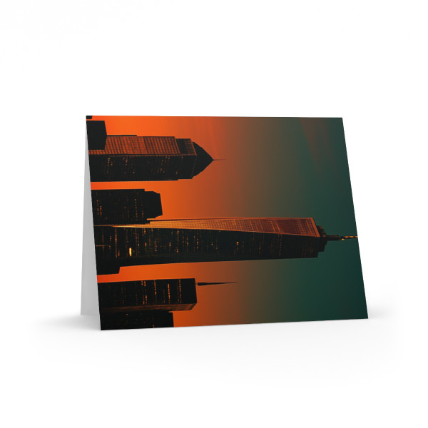 Glamorous Cityscape - Greeting cards (8, 16, and 24 pcs)