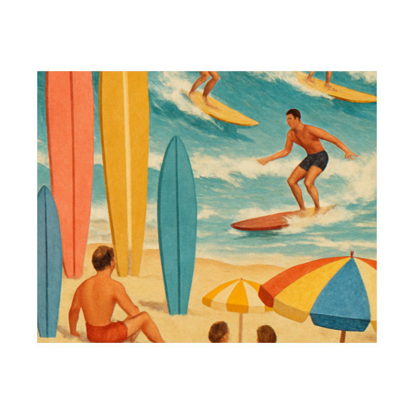 Retro Beach Party - Matte Horizontal Posters