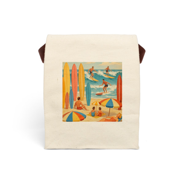 Retro Beach Party - Canvas Lunch Bag With Strap
