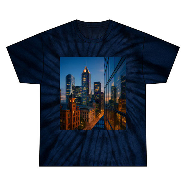 Metropolitan Reflections - Unisex Tie Dye Cotton Tee