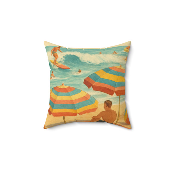 Retro Beach Party - Spun Polyester Square Pillow
