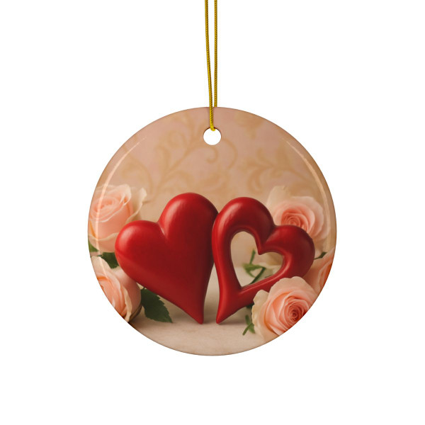 Eternal Love Blossoms - Ceramic Ornaments, 2-Side Print, (1pc, 3pcs, 5pcs, 10pcs)