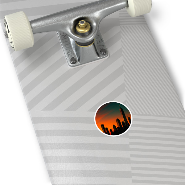 Glamorous Cityscape - Round Stickers, Indoor\Outdoor