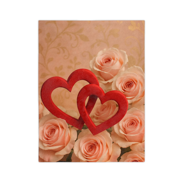 Eternal Love Blossoms - Velveteen Microfiber Blanket
