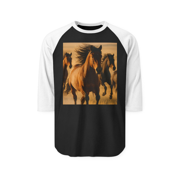 Whispering Winds of the Prairie - Unisex Three-Quarter Sleeve Raglan Shirt