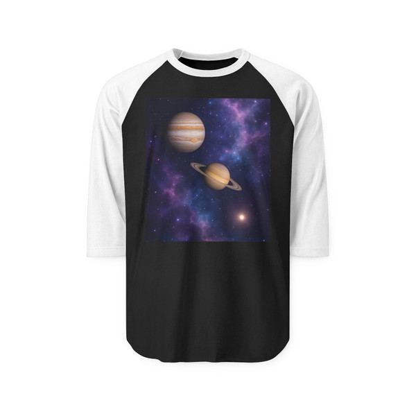 Celestial Convergence - Unisex Three-Quarter Sleeve Raglan Shirt