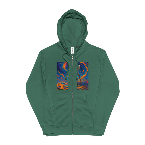 Canvas of Dreams - Unisex Fleece Zip Up Hoodie