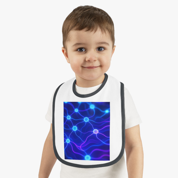 Cognitive Circuitry - Baby Contrast Trim Jersey Bib