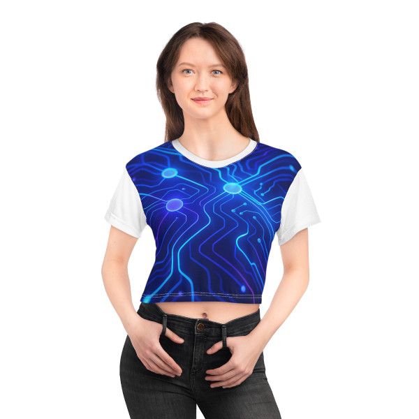 Cognitive Circuitry - Crop Tee (AOP)