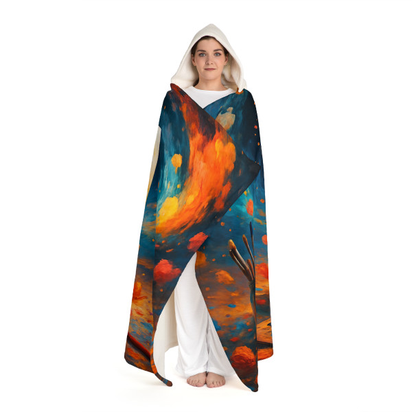 Canvas of Dreams - Hooded Sherpa Fleece Blanket