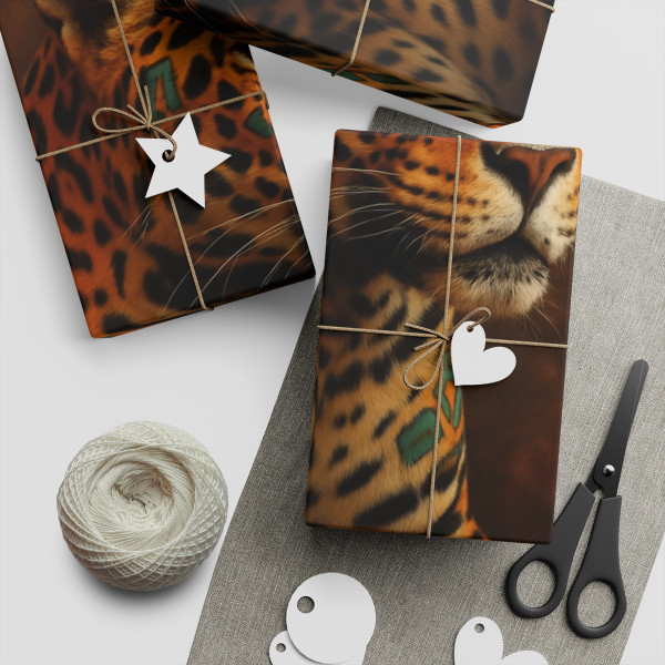 Jaguar Spirit Guardian - Gift Wrapping Paper Sheets, 1pc