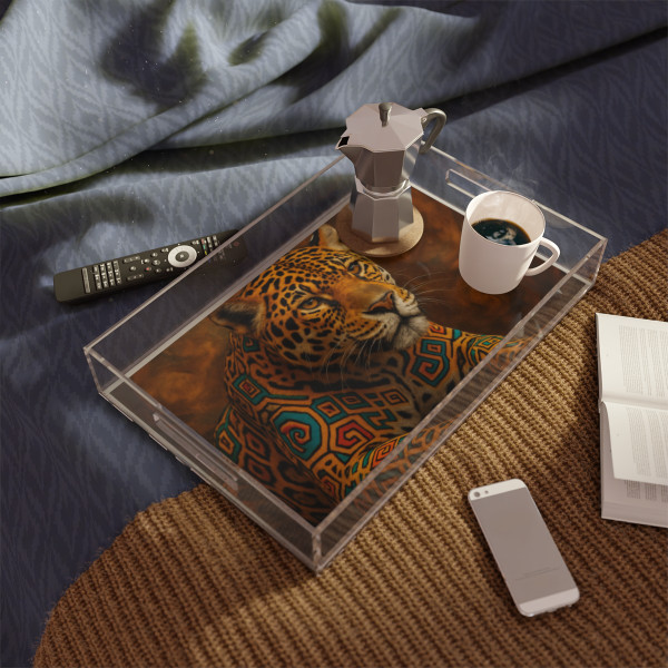 Jaguar Spirit Guardian - Acrylic Serving Tray