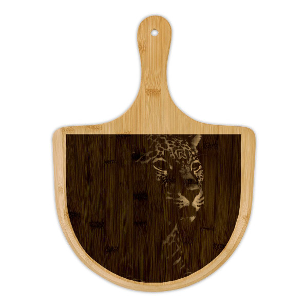 Jaguar Spirit Guardian - Bamboo Pizza Board (Engraving)
