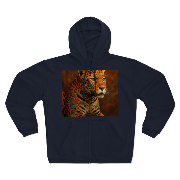 Jaguar Spirit Guardian - Unisex Hooded Zip Sweatshirt