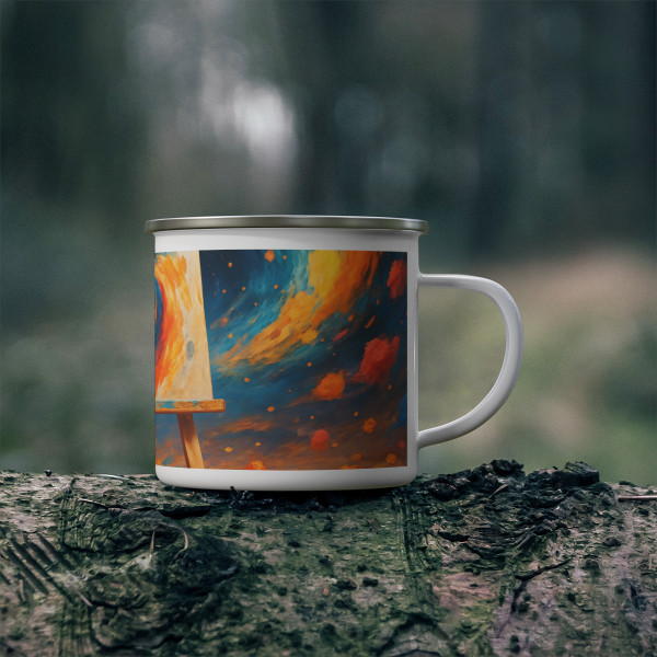 Canvas of Dreams - Enamel Camping Mug