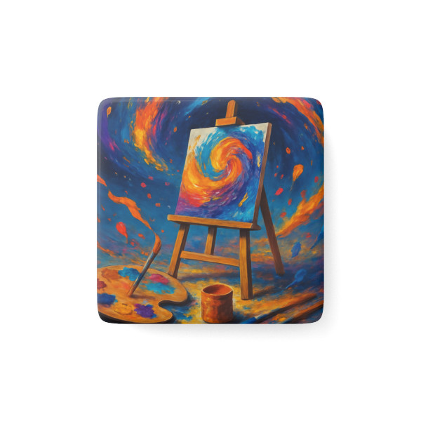 Canvas of Dreams - Porcelain Magnet, Square