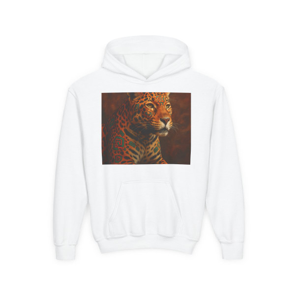 Jaguar Spirit Guardian - Youth Heavy Blend Hooded Sweatshirt