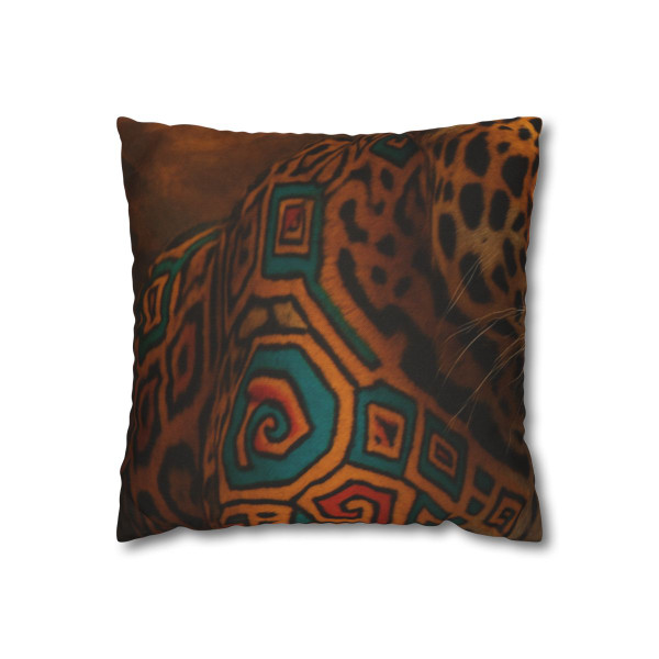 Jaguar Spirit Guardian - Spun Polyester Square Pillowcase