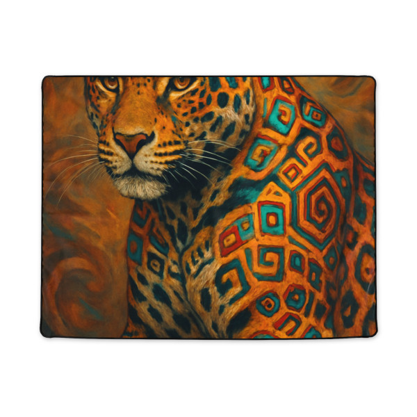 Jaguar Spirit Guardian - Polyester Blanket