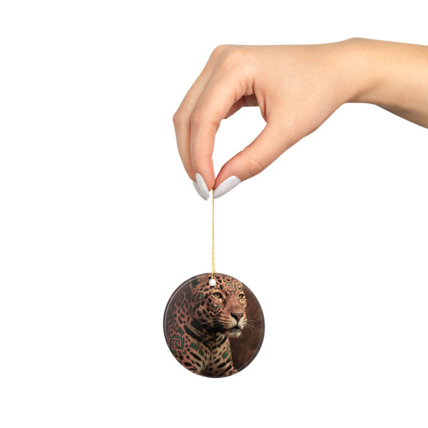 Jaguar Spirit Guardian - Ceramic Ornaments, 1-Side Print