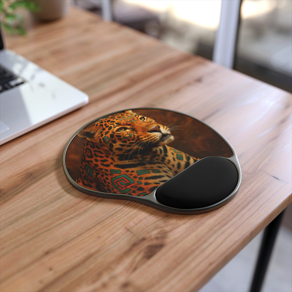 Jaguar Spirit Guardian - Mouse Pad With Wrist Rest