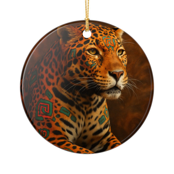 Jaguar Spirit Guardian - Ceramic Ornaments (2-Side Print)