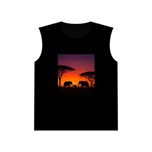 Savanna Sunset Serenade - Unisex Jersey Muscle Tank