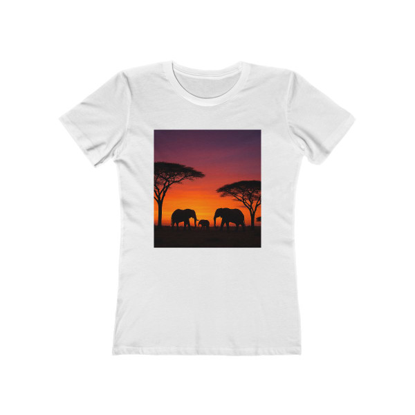 Savanna Sunset Serenade - The Boyfriend Tee for Women