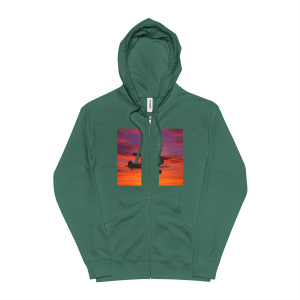 Skyward Journey - Unisex Fleece Zip Up Hoodie