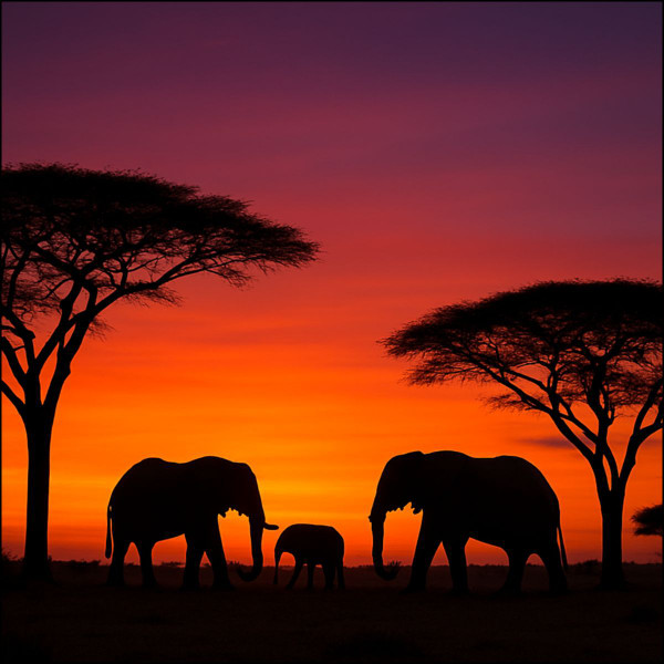 Savanna Sunset Serenade - Custom Cut Acrylic Ornament