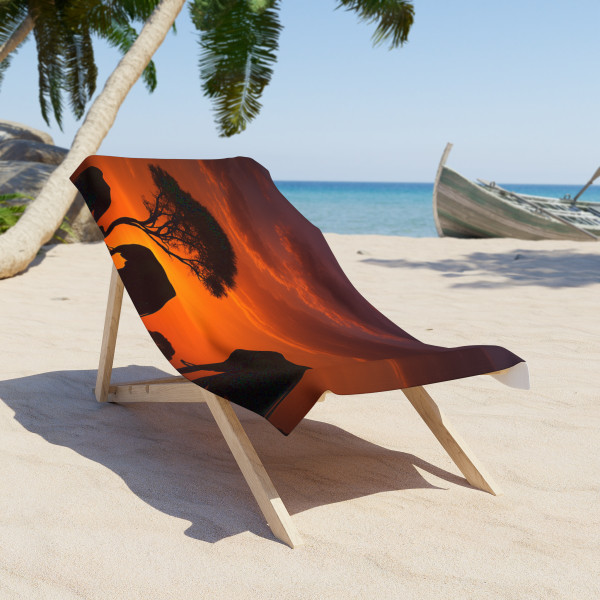 Savanna Sunset Serenade - Beach Towel
