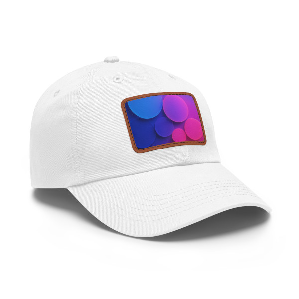 Radiant Circle Harmony - Dad Hat with Leather Patch (Rectangle)