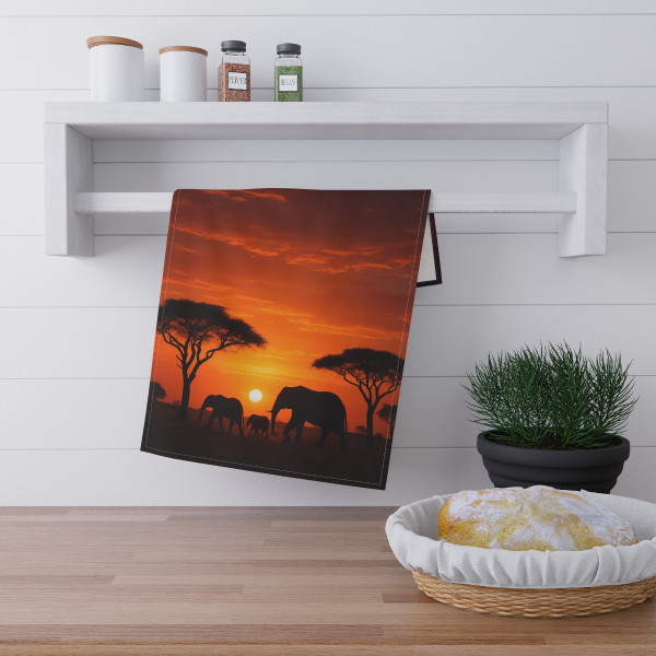 Savanna Sunset Serenade - Tea Towels (cotton, poly)