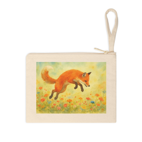 Whimsical Fox Dreams - Accessory Zipper Pouch