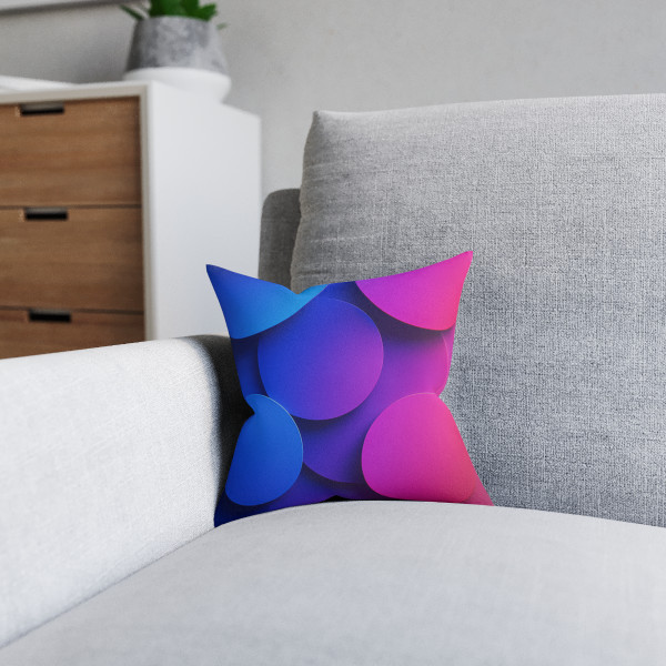 Radiant Circle Harmony - Square Pillow