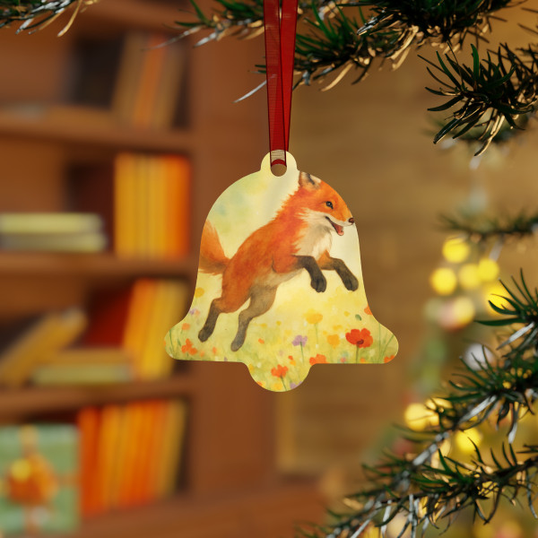 Whimsical Fox Dreams - Metal Ornaments